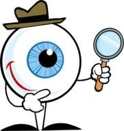 prying eye as a graphic image