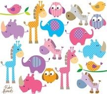 Cute Baby Animal Clip Art N21