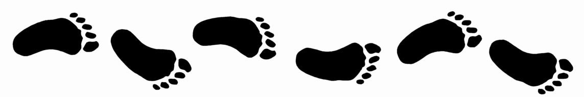 Baby Footprints, border, black and white