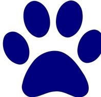 Blue Paw Print Logo N10