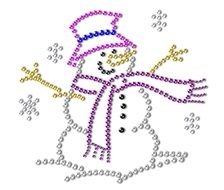 beads snowman drawing