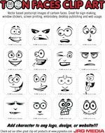 Cartoon Faces Clip Art N41