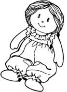 Doll Coloring Pages drawing