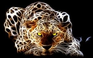 Cool neon leopard