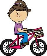 Boy Riding Bike Clip Art N42