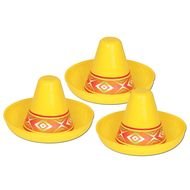 three yellow sombreros as a graphic illustration
