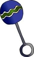 blue baby rattle