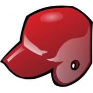 red shell of Baseball Helmet, drawing