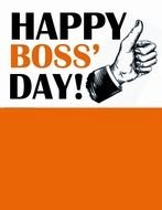 Happy Boss Day as the inscription in the picture
