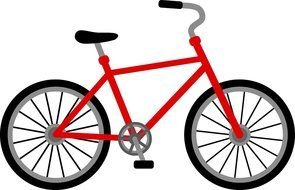 nice red bike drawing