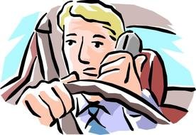 drawing of drawn the driver while driving