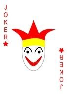 joker card on a white background