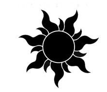 Tangled Sun Template drawing
