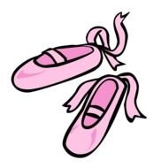 Ballet Shoes Clip Art drawing