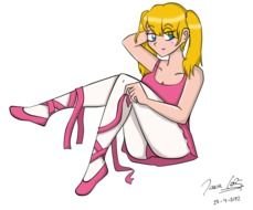 Ä°llustration of nCartoon Ballerina