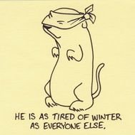 Black and white drawing of the funny groundhog clipart