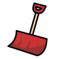 Cartoon Shoveling Snow Shovel N10