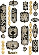 set of grey and golden Beads, drawing