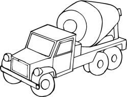 Cement Truck Coloring Pages N2