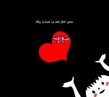 My love is all for you as a graphic illustration