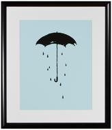 black umbrella as a graphic illustration