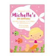 Printable Mermaid Birthday Party Invitation