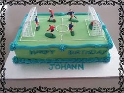 Soccer Field Birthday Cake drawing