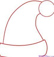 How To Draw Christmas Santa Hat N2