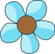 Turquoise Flower Clip Art N10