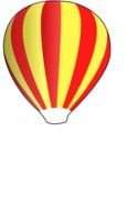clipart of yellow and red Hot Air Balloon
