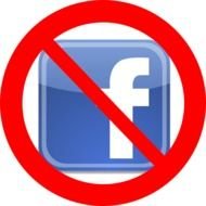 Ä°llustration of No Facebook sign
