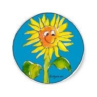 Autocollant 5 De Clipart Tournesol