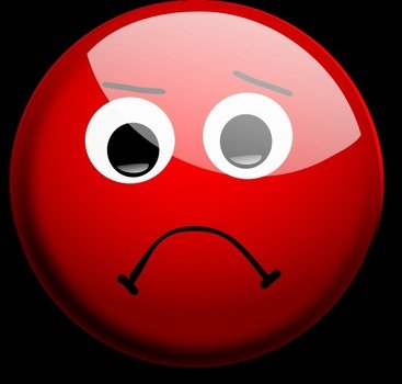 Sad Face By Morkaitehred Red Representing A Unsuccessful