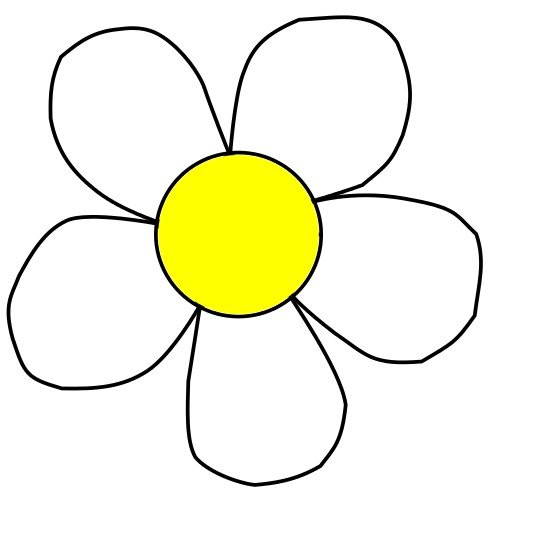 Cartoon Daisy Flower N6