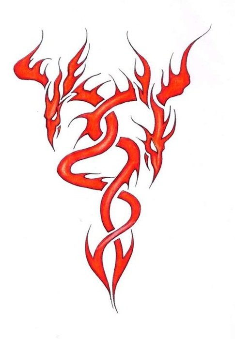 Tribal Flame Tattoo Designs N8