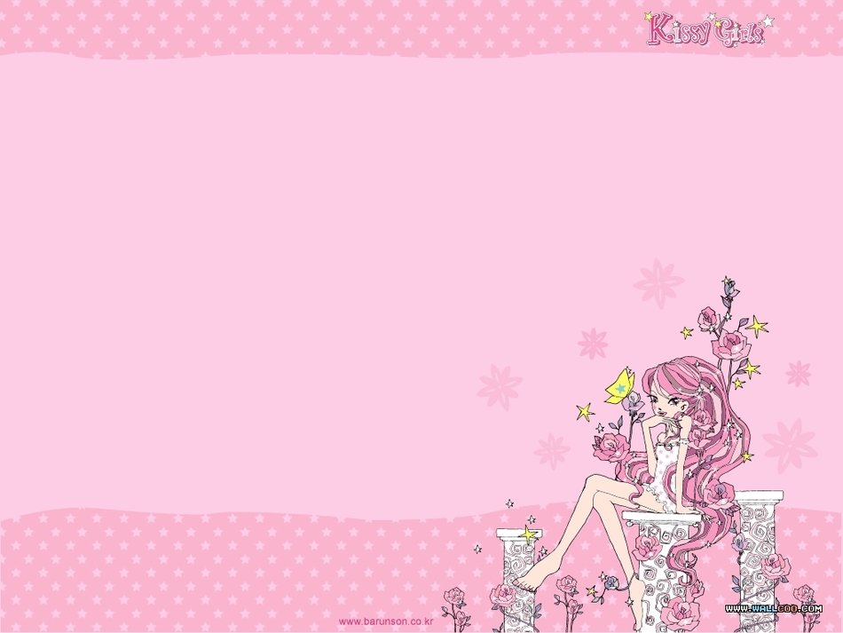 Cute Korean Girl Cartoon
