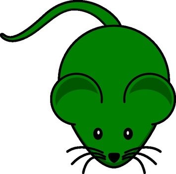 Green Mouse Clip Art N2