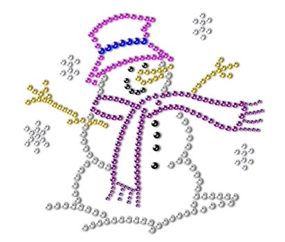 beads snowman drawing