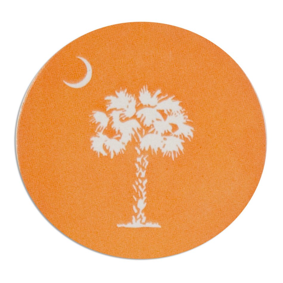 round print with palm tree and moon