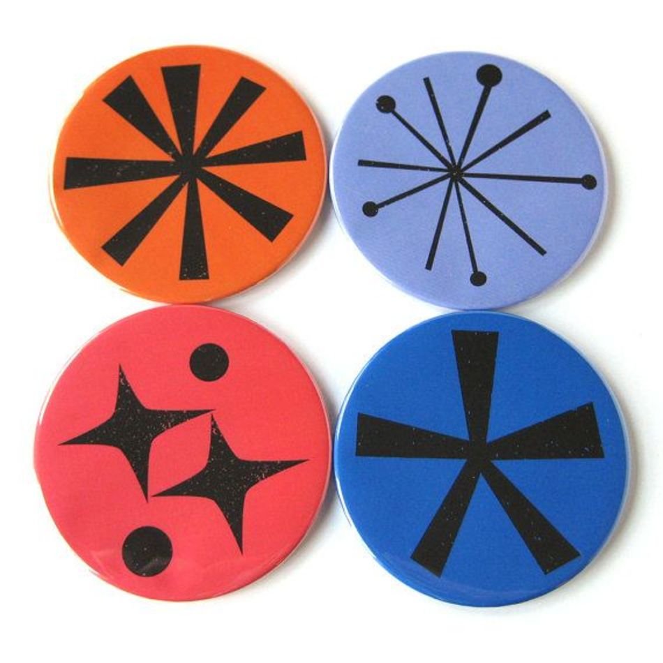 Coasters Pantone 2014 Colors Retro Mod By MeowKapowShop $1800