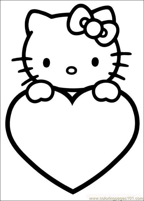 Hello Kitty Valentines Day Coloring Pages free image download