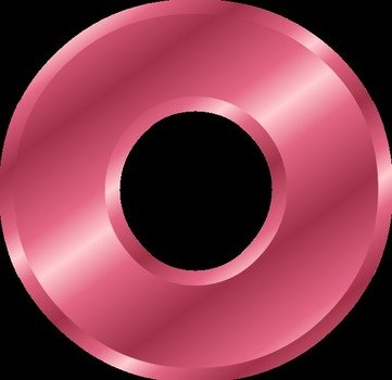 Alphabet Letter O Small Vector Clip Art