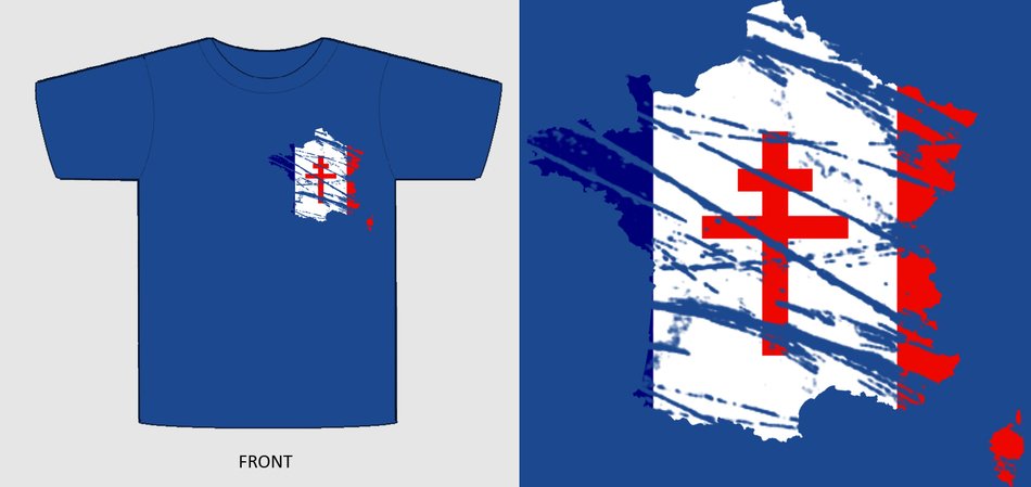 Free France, print for t-Tshirt