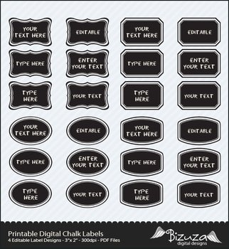 Chalkboard Labels Template Free