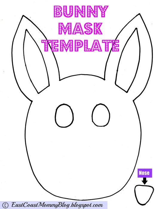 Easter Bunny Mask Template Printable Free Image Easter Bunny Mask Template Printable