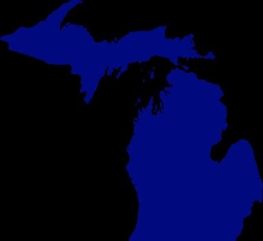 Vector Kaart Staat Michigan