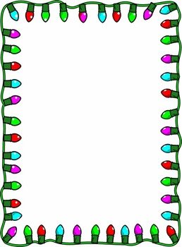 Christmas Lights Border Clip Art N8