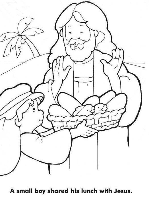 Fish And Loaves Coloring Page