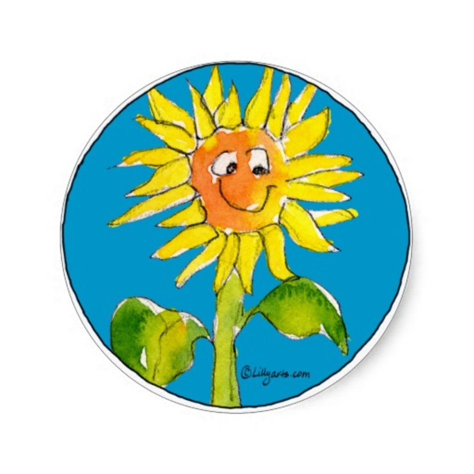Autocollant 5 De Clipart Tournesol