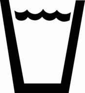 Water Silhouette in Cup Clip Art